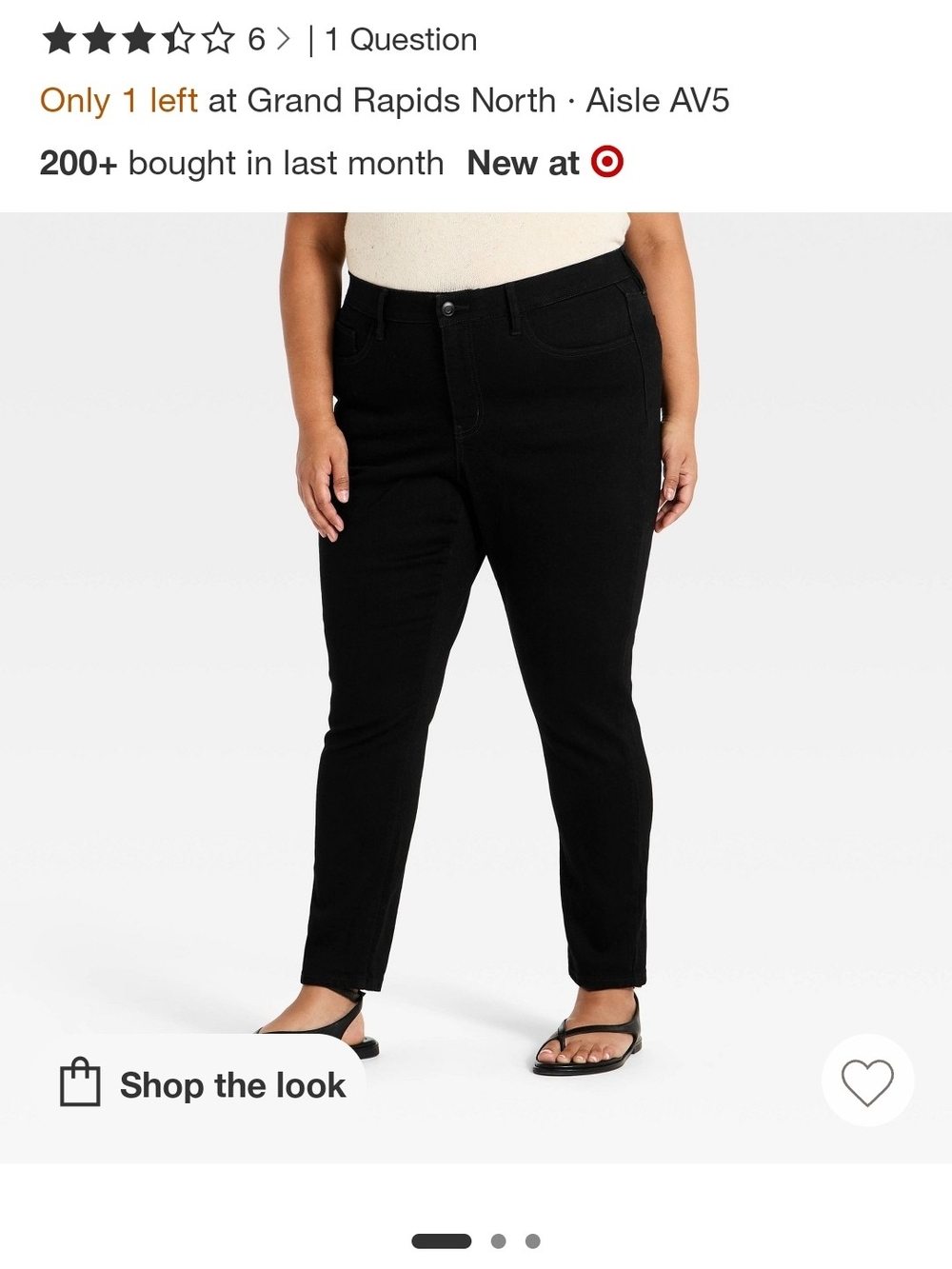 Ava & Viv Mid Rise Black Women’s Skinny Jeans